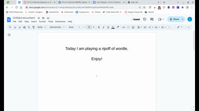 I played a ripoff of wordle and the word was shocking